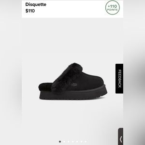 UGG Disquette black slipper